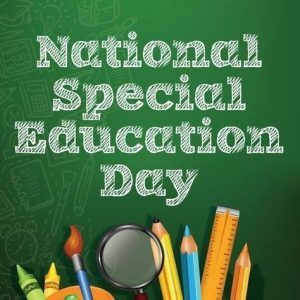 Photo says National Special Education Day